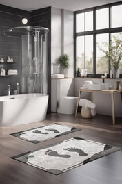 Mijölnir Juego de 2 Alfombrillas de Baño Multicolor CT-5393